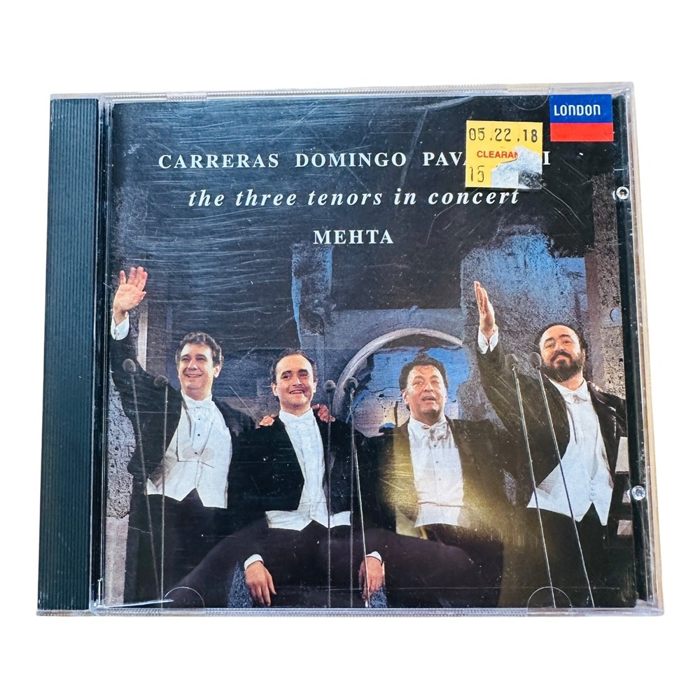 The Three Tenors In Concert CD Carreras Domingo Pavarotti Mehta London